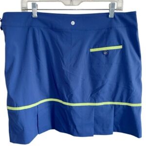 EP Pro NY Women's Sz 14 Blue Golf Back Pleat Skort Skirt Tennis Pickleball 17.5”